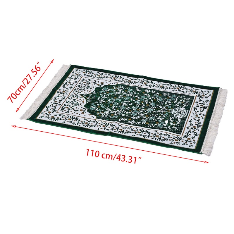 Thảm Cầu Nguyện In Hoa Tua Rua Phong Cách Hồi Giáo