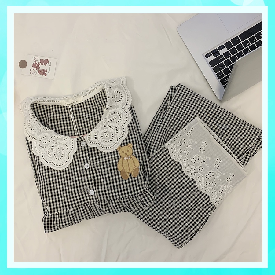 Đồ ngủ nữ pijama cao cấp tay dài quần dài big size dễ thương mặc nhà chất thô hàn mềm mịn PJMDAII03