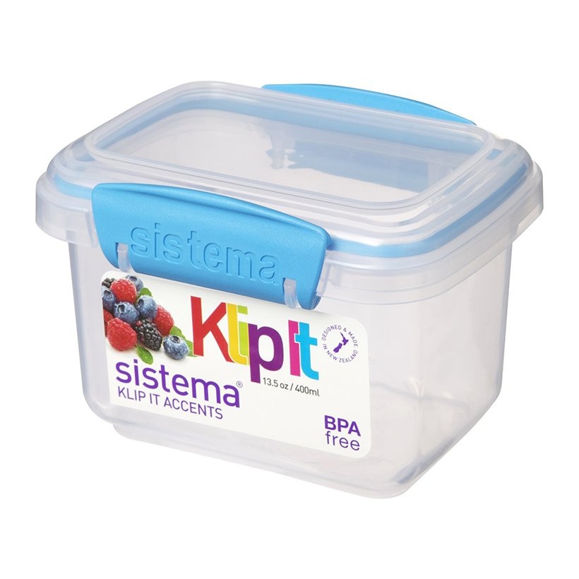 Hộp đựng thực phẩm cao cấp Sistema 400ml, an toàn sức khỏe,không chứa BPA, lò vi sóng, sản xuất tại New Zealand -61540