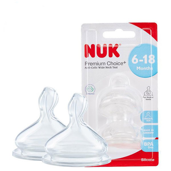 Ty thay bình Nuk silicone đôi 1L/2L/1S/2S