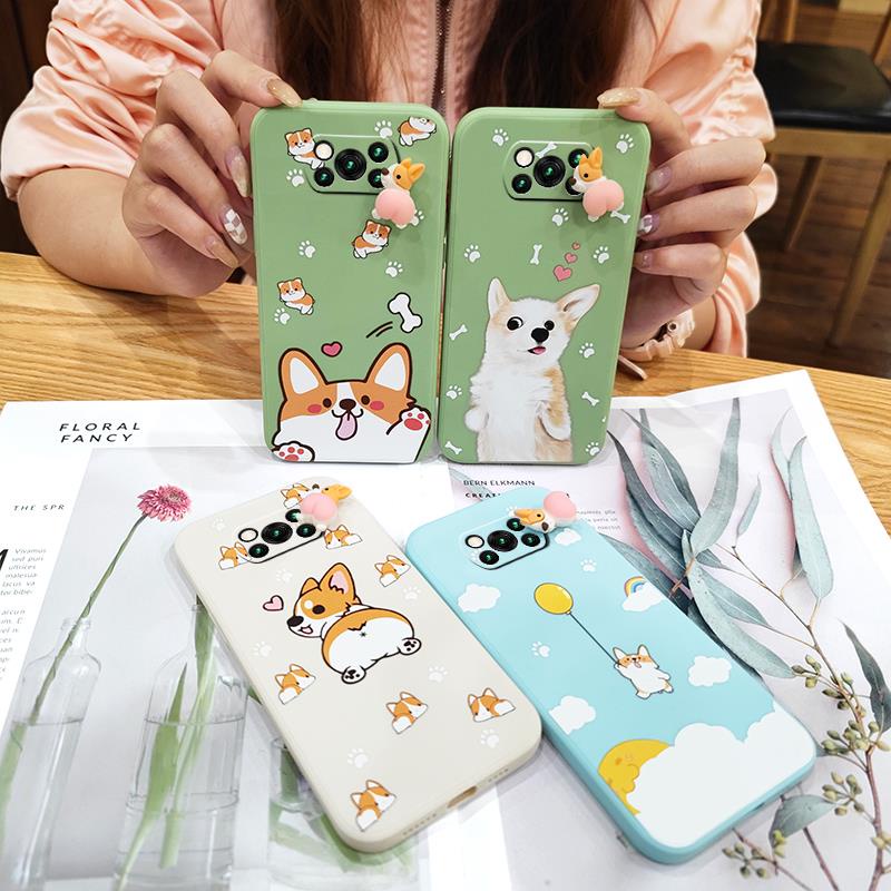 Ốp Điện Thoại Silicon Dẻo Mềm Hình Chú Chó Corgi Cho Xiaomi Poco X3 NFC/X3 Pro/X3