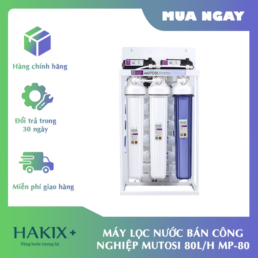 [ Miễn phí vận chuyển] Máy lọc nước bán công nghiệp Mutosi 80L/H MP-80 - Model mới 2021 - bảo hành 2 năm tại nhà