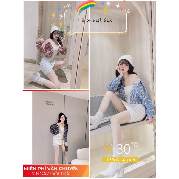 Set Áo Khoác Kaki Croptop Ny Mix Váy Boddy. Bộ 2 món Đầm body nhũn kèm khoác kaki caro thời trang