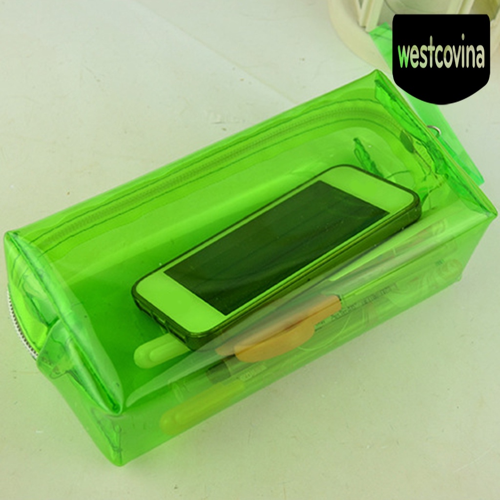 Phương Tây✎Túi Đựng Bút Bằng Nhựa PVC Trong Suốt Cỡ Lớn Tiện Dụng