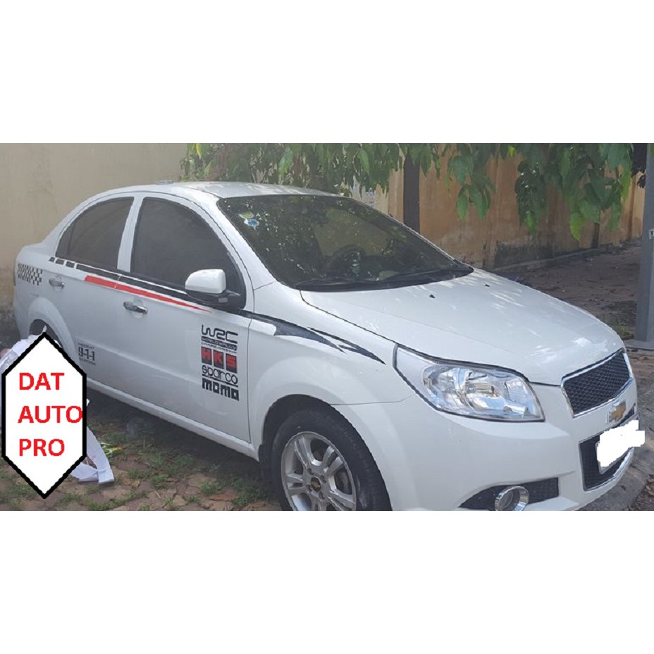 Tem Dán Thân xe oto WRC 911 Đen Đỏ siêu hot