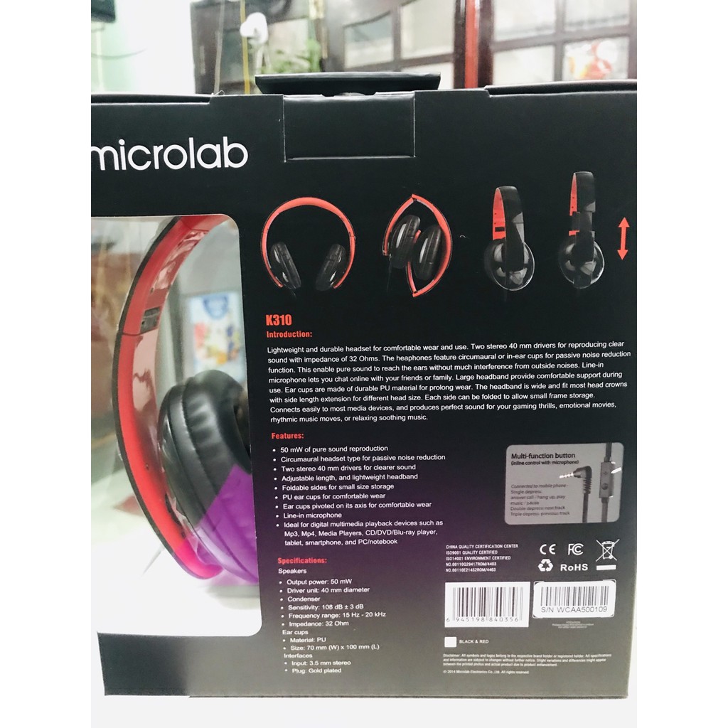 Tai nghe Microlab K310