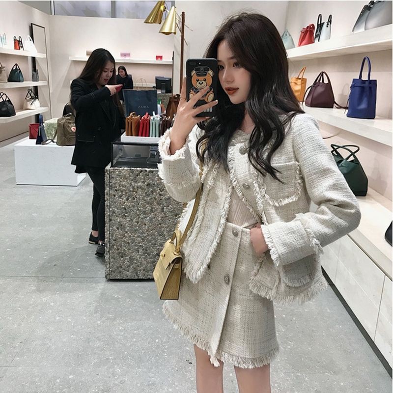 Set dạ tiểu thư viền tua LUX