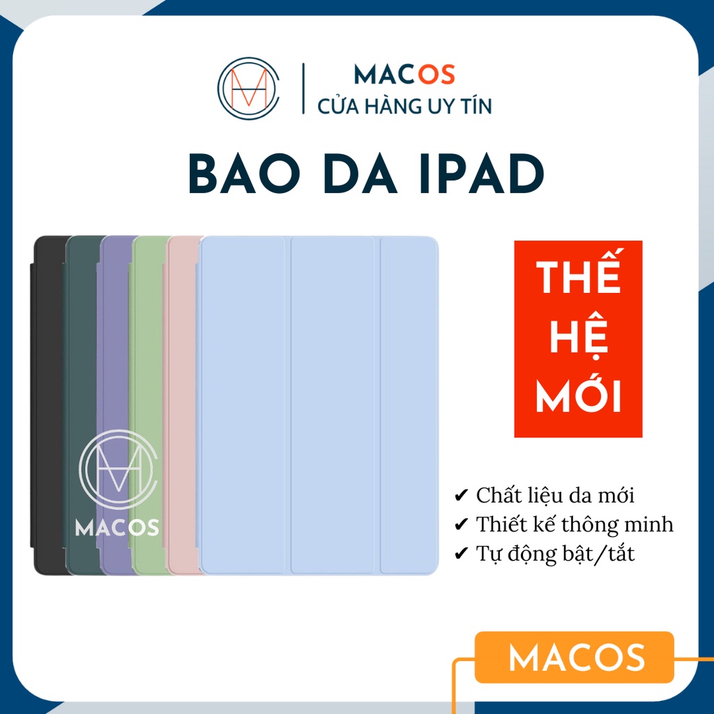 Bao Da Ipad 2/3/4 Air 3/4 Case Ốp Silicon Gen 5/6/7/8 10.2 10.5 9.7 Mini 2/3/4/5 (Chất liệu mới) (AB06)