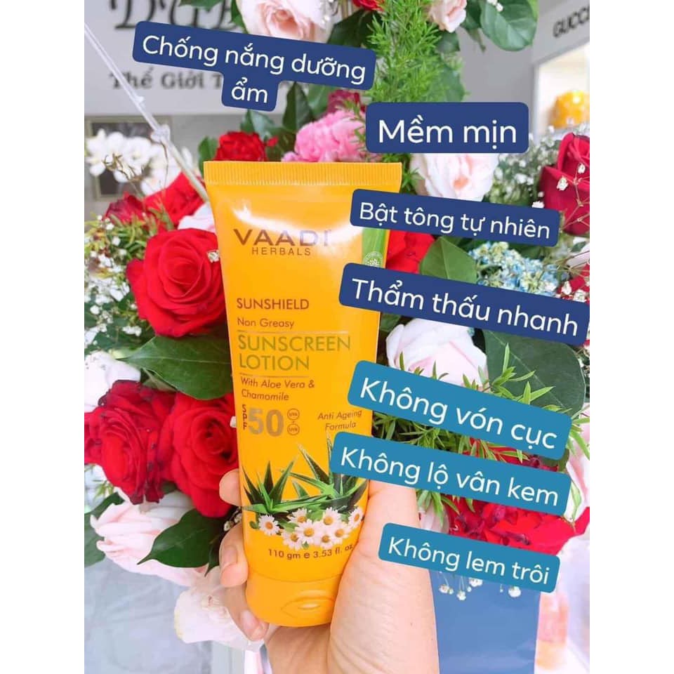 Kem Chống Nắng Bảo Vệ Da Vaadi 110ml Xuất Xứ Ấn Độ Hàng Chuẩn Auth