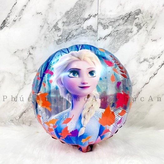 Bóng kiếng Elsa hình tròn cho bé gái tran trí sinh nhật