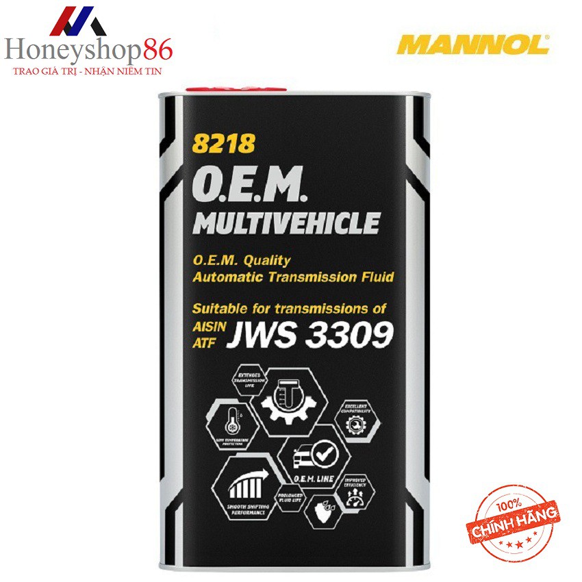 [Cao Cấp] Nhớt Hộp Số MANNOL OEM Multivehicle 8218 -4 Lít HONEYSHOP86