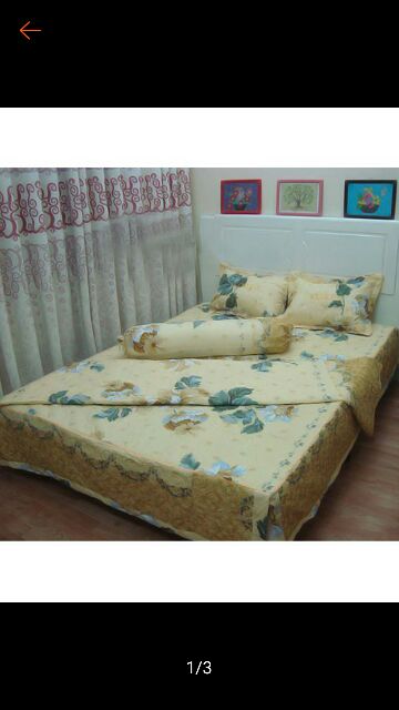 Bộ Drap+Chăn Chần Gòn Cotton (m6 m8)×2m