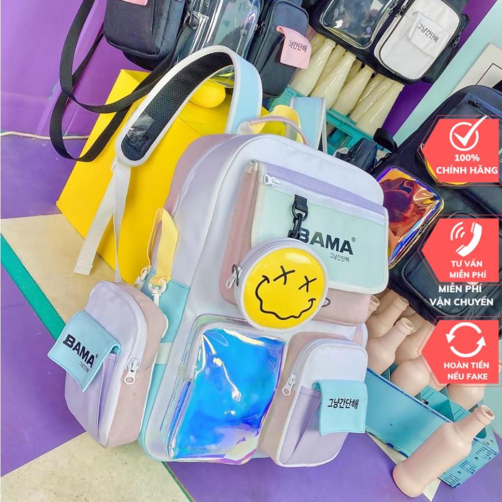 Balo đi học Bama Backpack kèm túi tròn mini hàng đẹp