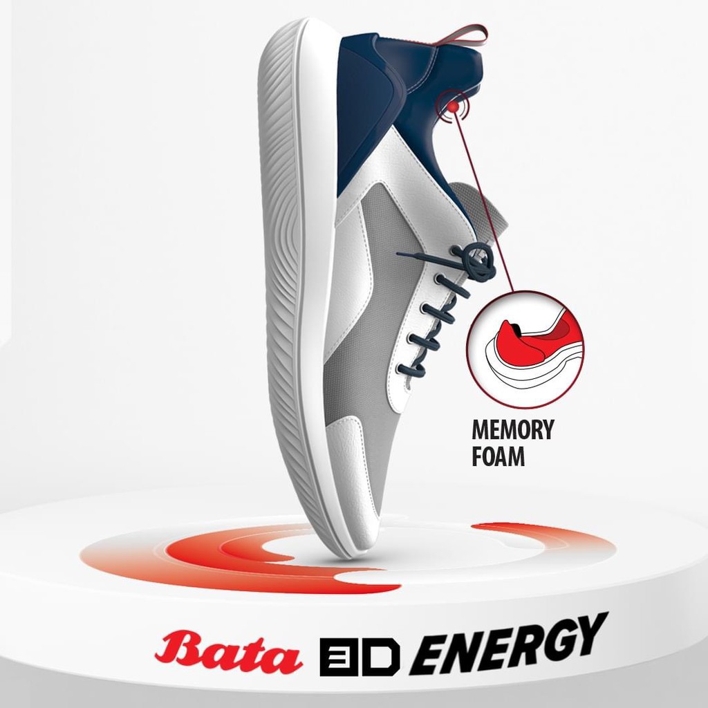 Giày thể thao nam ba ta chính hãng 3d energy màu ghi