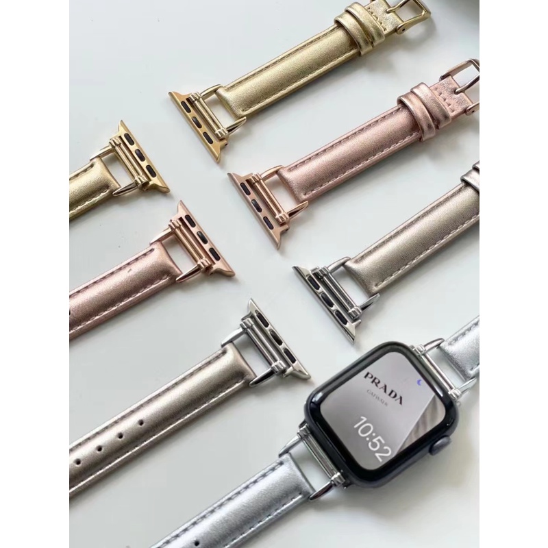 Dây Đeo Bằng Da Chất Lượng Cao Cho iWatch series 8 49mm 7 41mm 45mm 6 SE 5 4 3 2 1 44mm 38mm 42mm 40mm