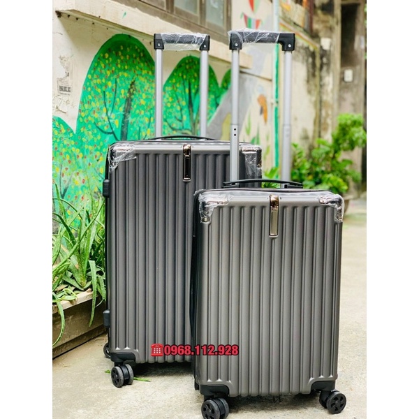 Vali du lịch Size 20-24 xách tay cao cấp vân sọc dọc nhựa dẻo ABS/PC chống va đập - Có SHIP HỎA TỐC