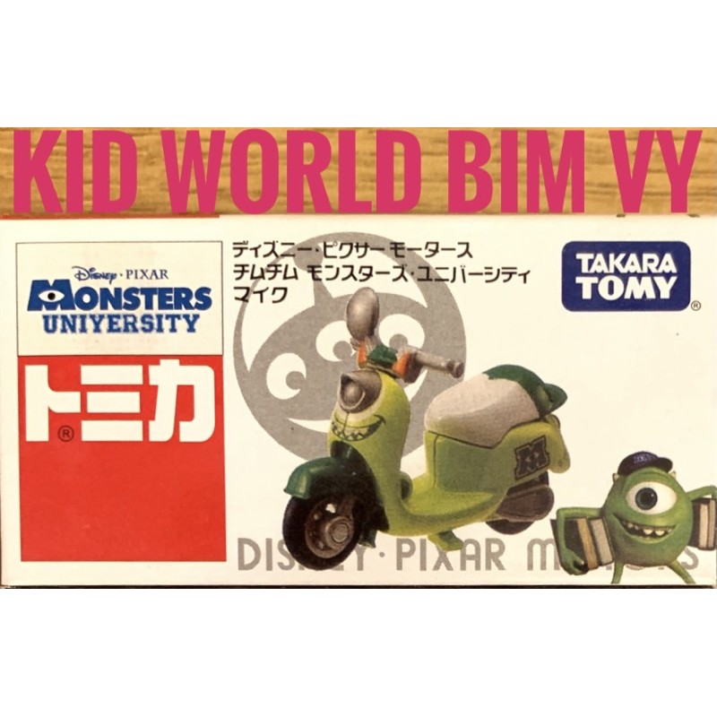 Xe mô hình Tomica Box Disney Motors Monsters University. Made in China. MS: 676.