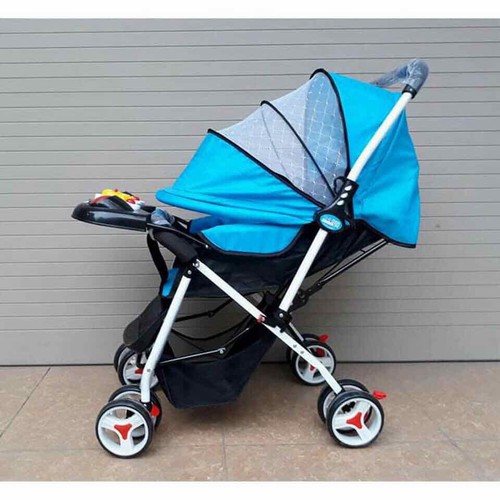 [Trợ giá] Xe Đẩy Cao Cấp 2 Chiều 3 Tư Thế -Có Nhạc -Bảo Hiểm - Phanh Chân - Giỏ Để Đồ