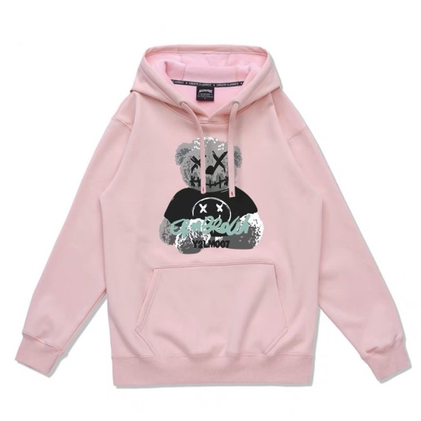 Áo Hoodie Nón Chui Trùm Đầu Nữ Nam Unisex Chất Vải Nỉ Poly Cún Nón Có Tai WAH065NO