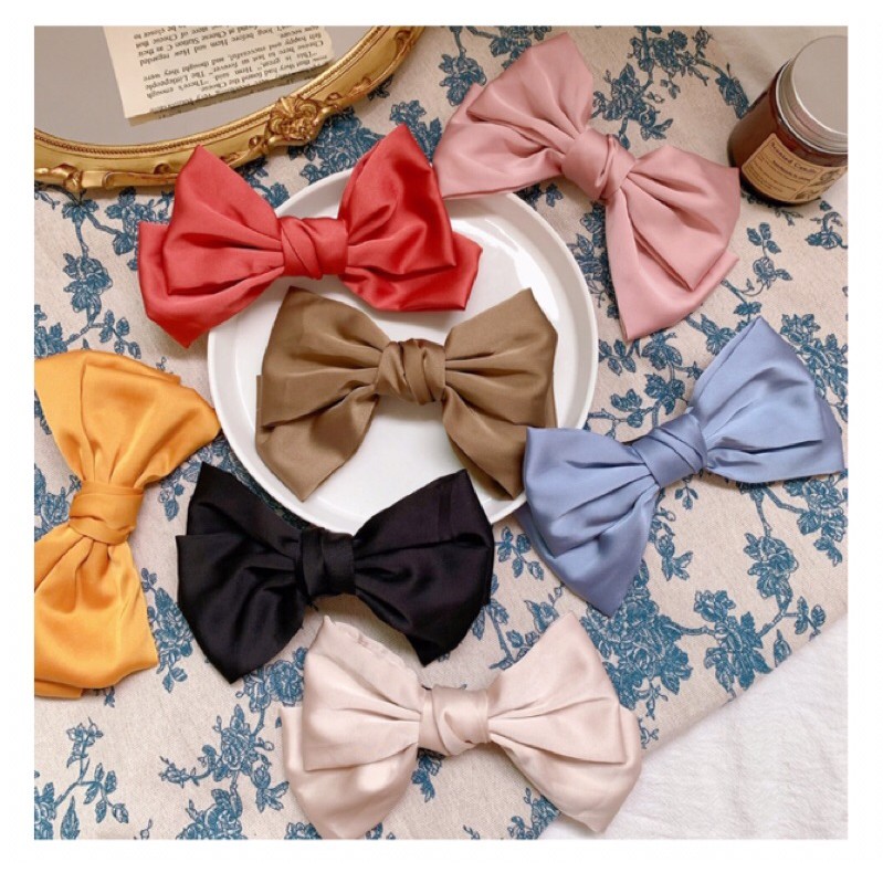 Kẹp tóc nơ vải Ulzzang Quảng Châu xinh xắn