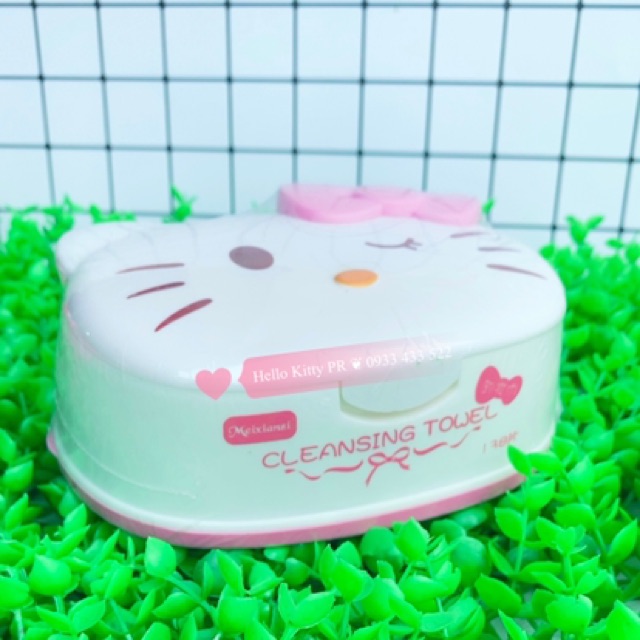 Hộp khăn giấy ướt tẩy trang Hello Kitty