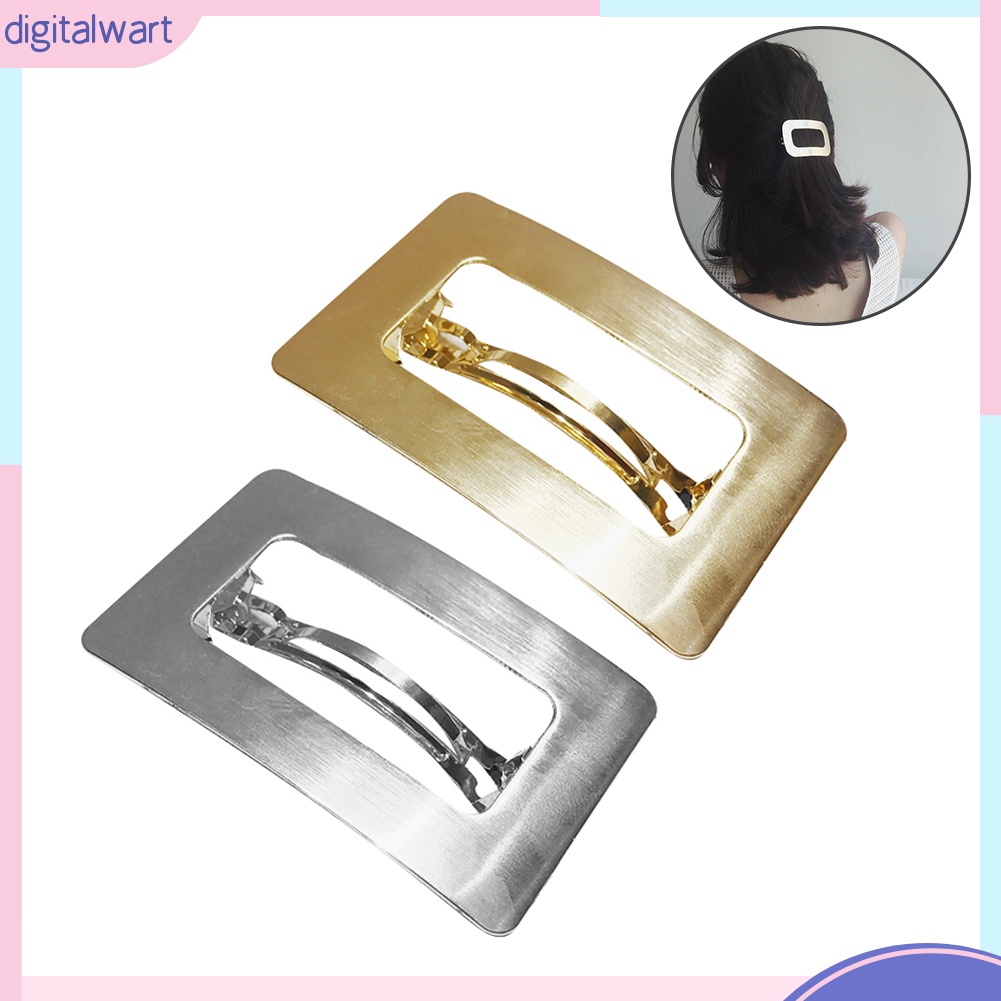 Kẹp Tóc Kim Loại Hình Chữ Nhật Thời Trang Cho Nữ