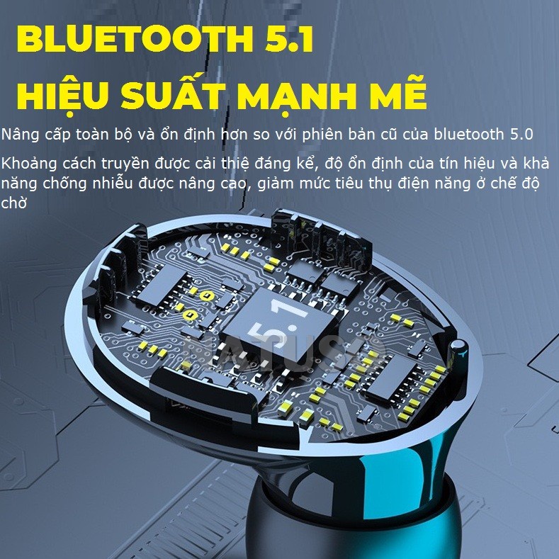Tai nghe bluetooth không dây bass mạnh M10 TWS v5.1 3500mah nút chạm cảm ứng âm thanh HIFI- LinkeeTech