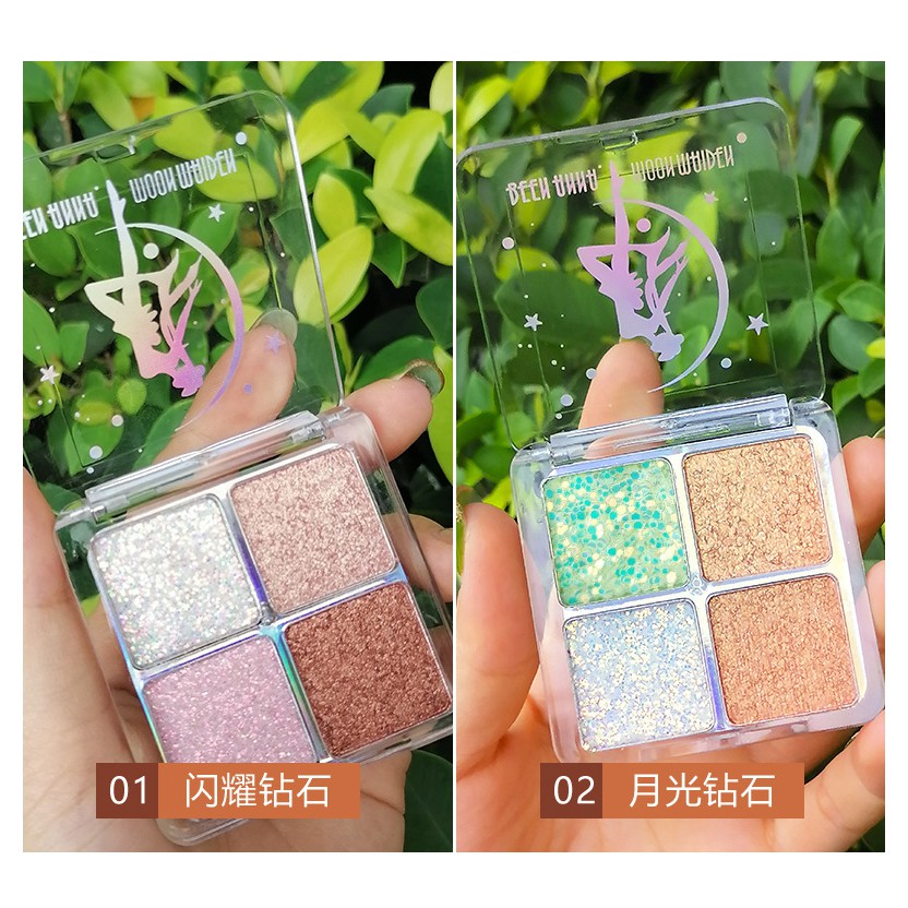 [Hàng mới về] Bảng Phấn Mắt Bốn Màu Ánh Ngọc Trai Lấp Lánh Không Thấm Nước Trang Điểm Xinh Xắn | BigBuy360 - bigbuy360.vn