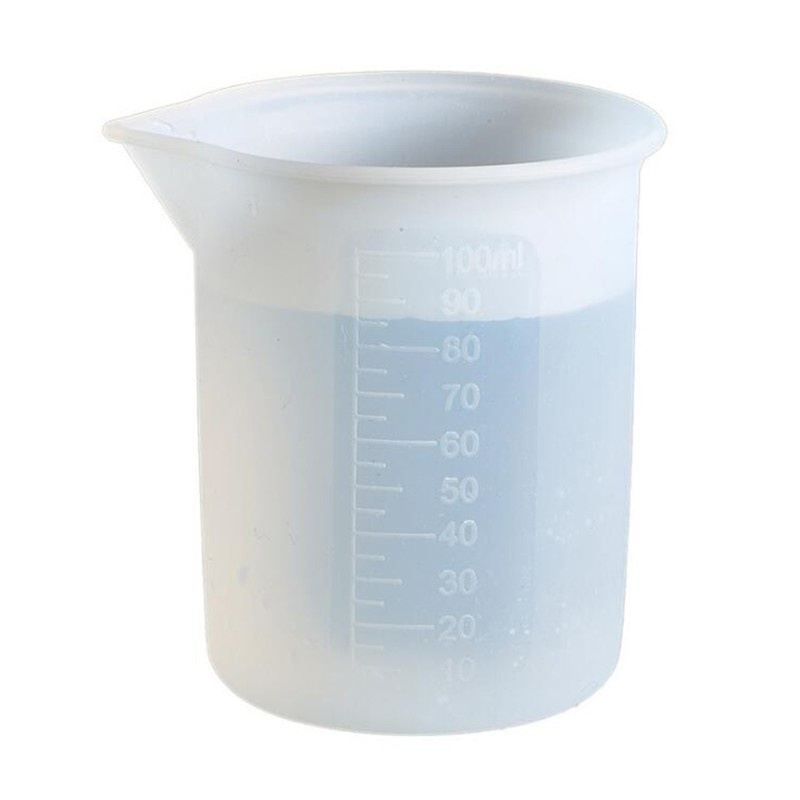 Cốc đo lường bằng silicon 100ml dành cho làm trang sức nhựa thủ công
