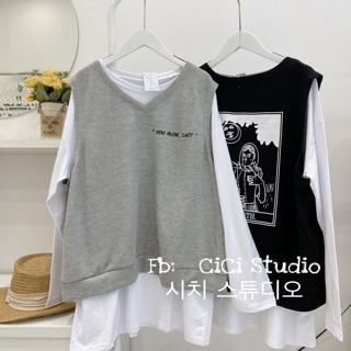 Set áo thun kèm gile nỉ - ảnh thật