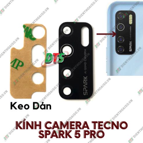 Kính camera tecno Spark 5 Pro kèm keo dán