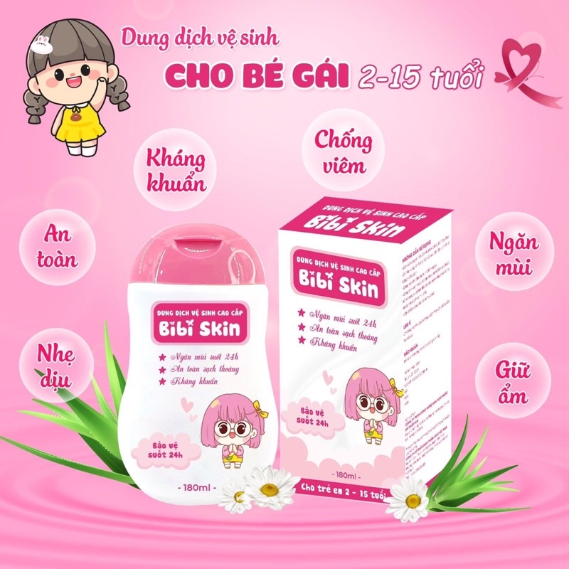 Dung Dịch Vệ Sinh Bé Gái BiBi Skin 180ml
