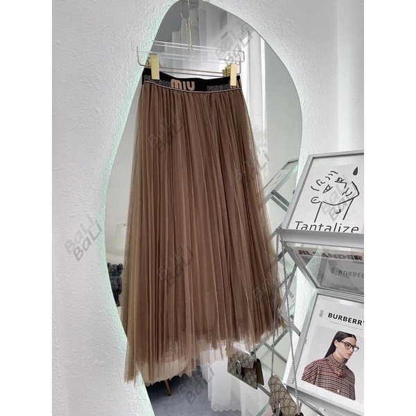 CHÂN VÁY LƯỚI MIDI CẠP MIU DÁNG DÀI QUẢNG CHÂU MS13110