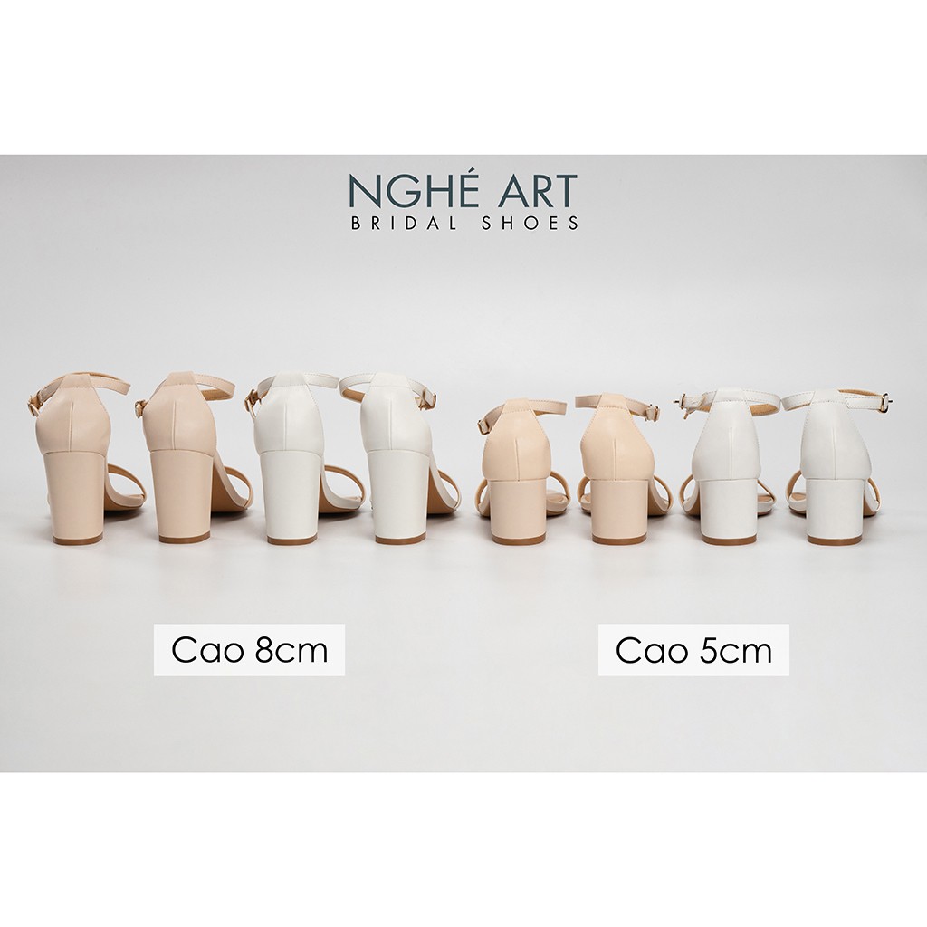 Giày cưới Nghé Art basic quai ngang sandal 195