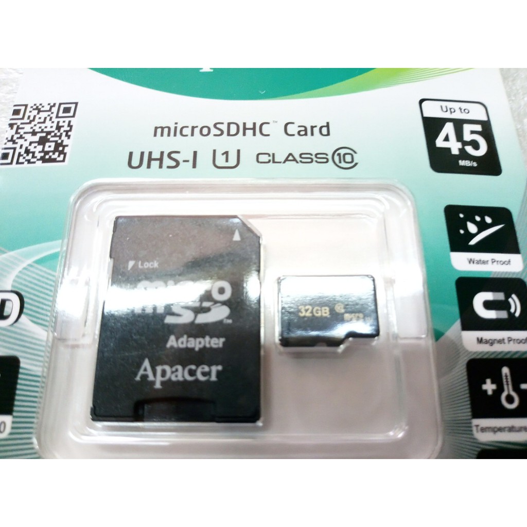 Thể nhớ Apacer MicroSD Class 10 - 32GB / Adapter kèm