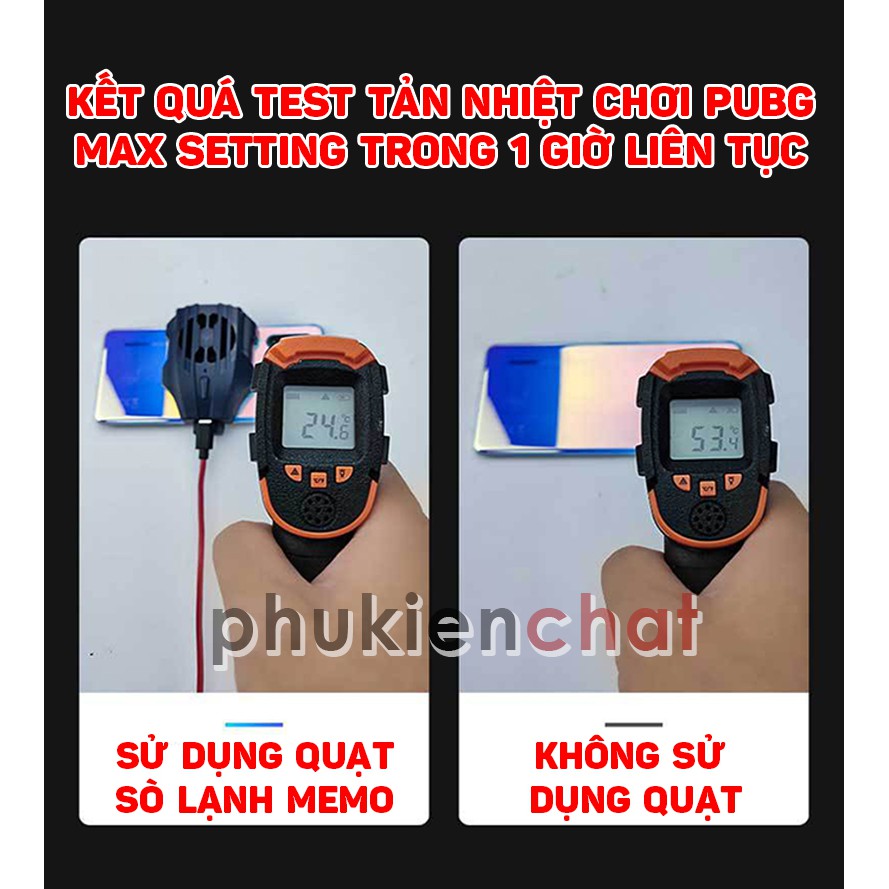 Quạt tản nhiệt điện thoại sò lạnh MEMO DL05/DL02/DL06/FL05/X12/X36 tặng kèm bao tay chơi game,Nút bắn chơi game - Minado