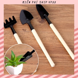 Bộ Cuốc Xẻng Mini Trồng Cây Cảnh - Chăm Sóc Cây Cảnh Bonsai - Xương Rồng 1639 Miễn Phí Ship 88