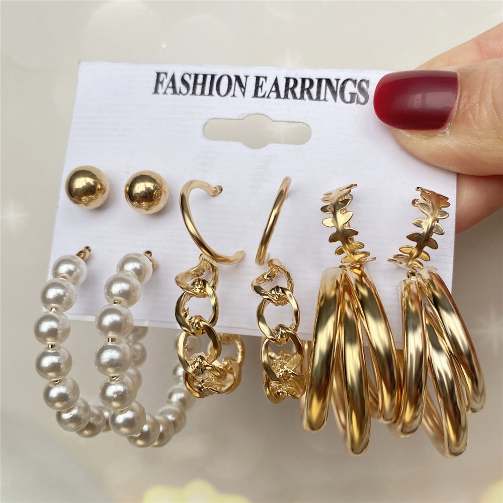Bông Tai Kim Loại Hình Bướm Đính Ngọc Trai Sang Trọng Thời Trang Cho Nữ