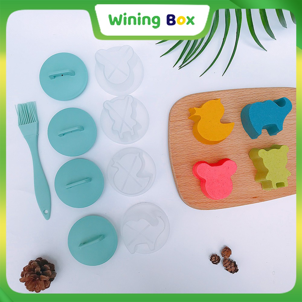 Set 4 Khuôn Hấp Trứng, Làm Bánh,  Làm Pudding Winingbox