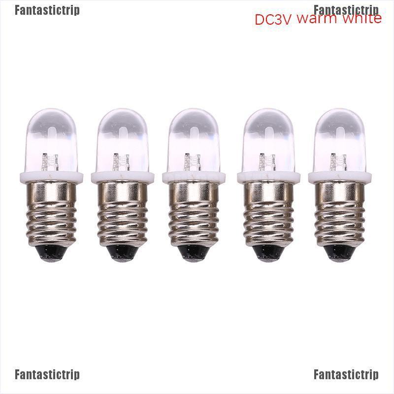 Bộ 5 Bóng Đèn Led E10 Dc 3v Chất Lượng Cao