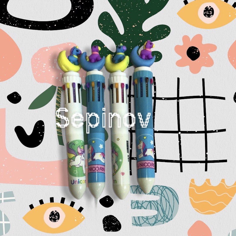 Bút bi họat hình 10 màu dễ thương