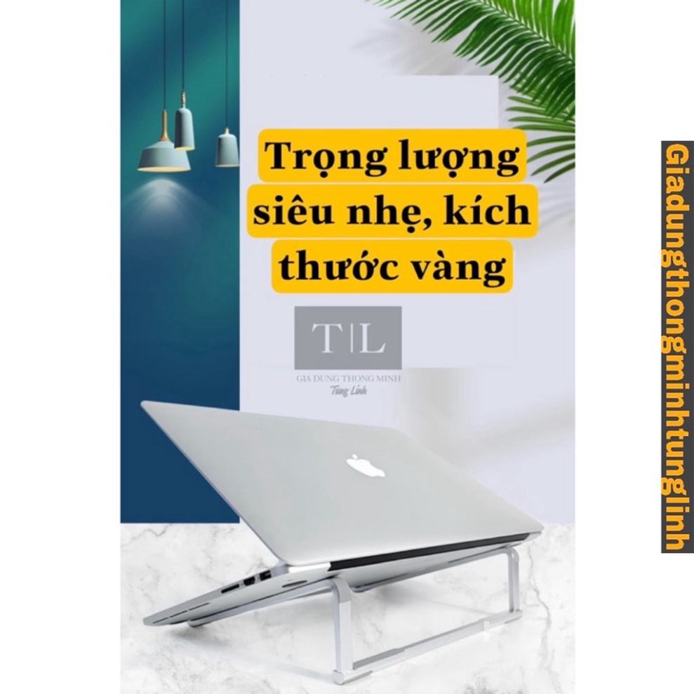 Thanh Giá Đỡ Kệ Máy Tính Laptop Đa Năng - Kệ gấp gọn, silicon chống trượt hợp kim nhôm tản nhiệt điều chỉnh góc