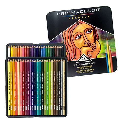 Bộ bút chì màu Prismacolor Premier Soft Core Pencils Hộp thiếc – 48 Màu