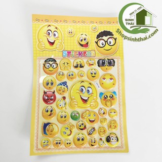 Miếng dán sticker 3d hình mặt cười - miếng dán nổi icon cảm xúc cho điện thoại - giao hình ngẫu nhiên