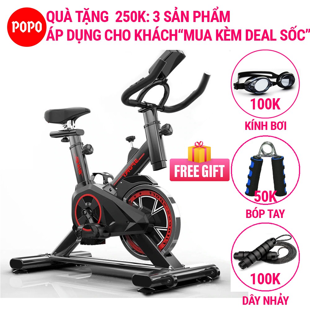 Xe đạp tập thể dục tại nhà Air Bike POPO máy đạp xe đạp tập gym nhiều tính năng