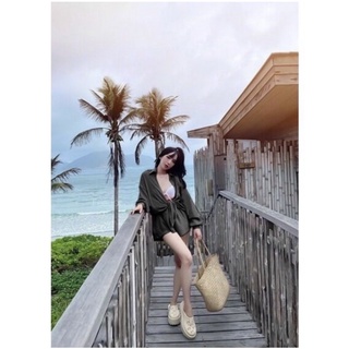 (SHOP BIGSIZE nữ 50kg đến 90kg) set áo sơ mi thời trang nữ bigsize