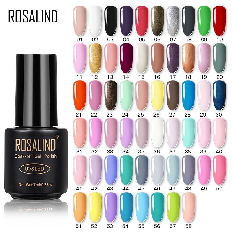 Sơn móng gel UV ROSALIND 7ml lâu trôi 58 Màu 31-45