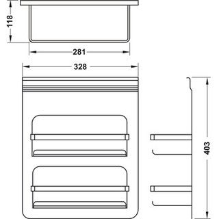 Kệ đa năng có khung Hafele 523.00.360