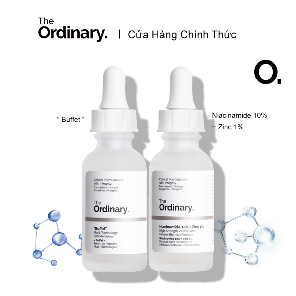The Ordinary Bộ Làm Trắng Và Chống Lão Hóa Chiết Xuất - Niacinamide 10% + Zinc 1% / “ Buffet ” - 2x30ml (Có Bán Lẻ)