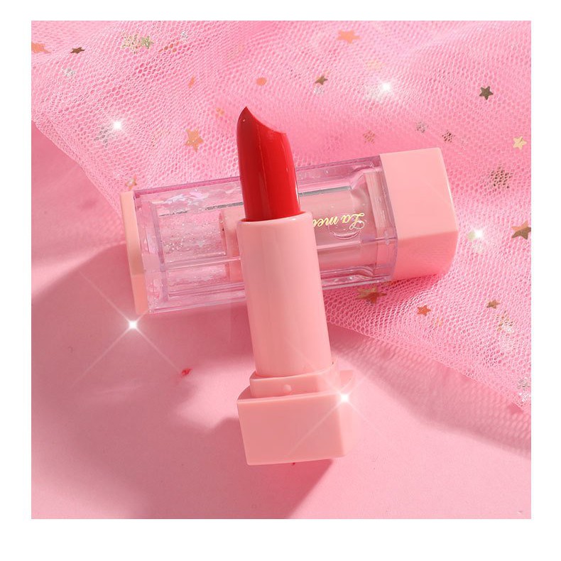 Son Lì Dạng Thỏi Lameila 2001 Tuyết Đào Hồng ✨ Lấp Lánh Auth Nội Địa